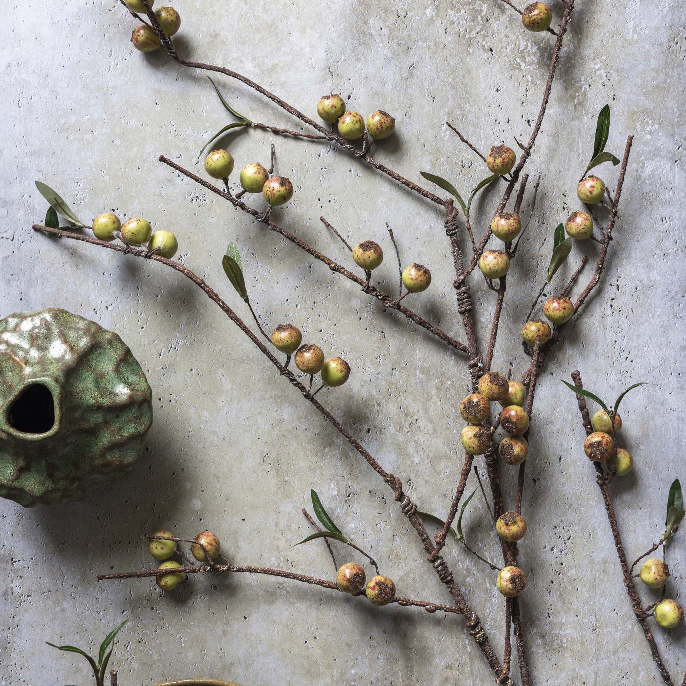 Artificial Rosehip Stem, Dappled
